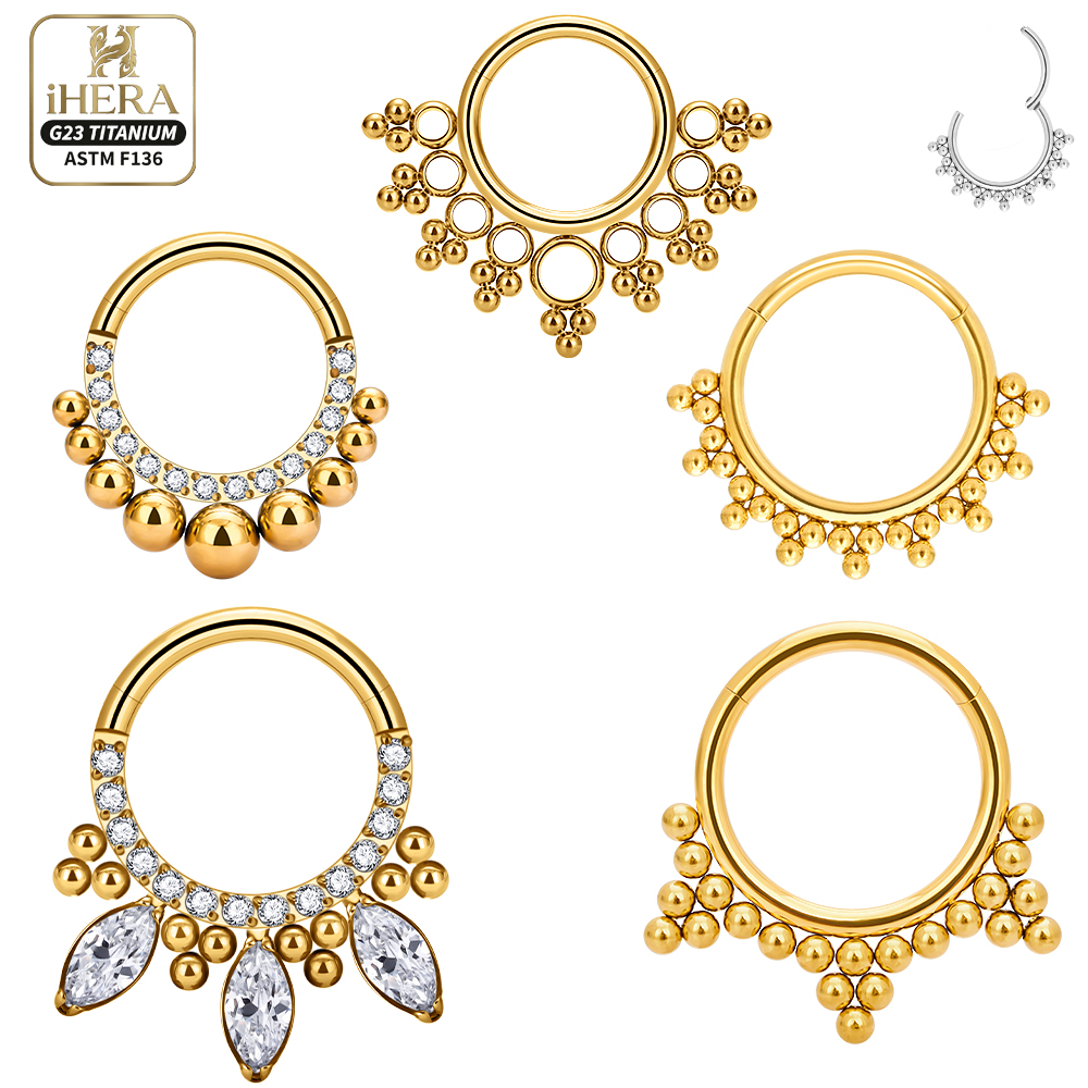 Septum Clicker Ring - Conjunto de Joias para Piercing de