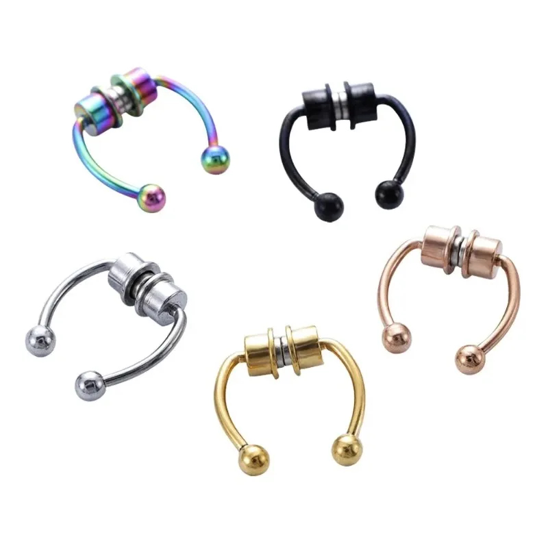 Body Jewelry Nose Ring - Anéis de nariz magnéticos falsos, 1/2/3