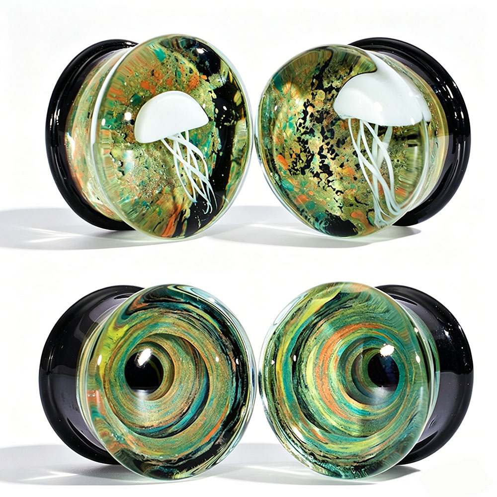 Body Piercing Quality Jewelry - Par de Plugs de Orelha de