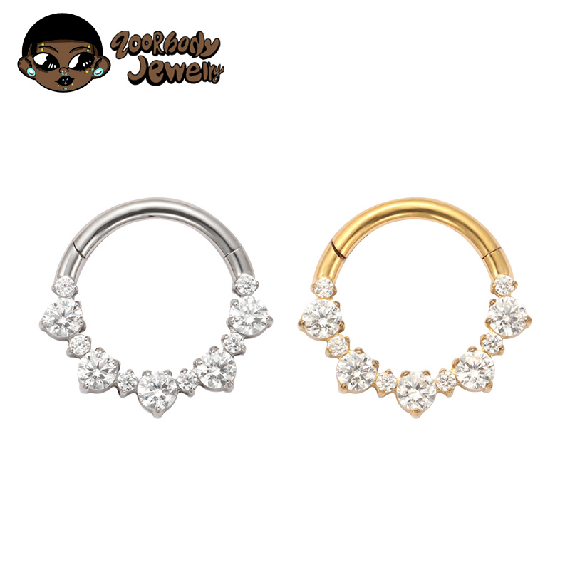 Septum Clicker Ring - ASTM F136 TItanium Daith Clicker Anel