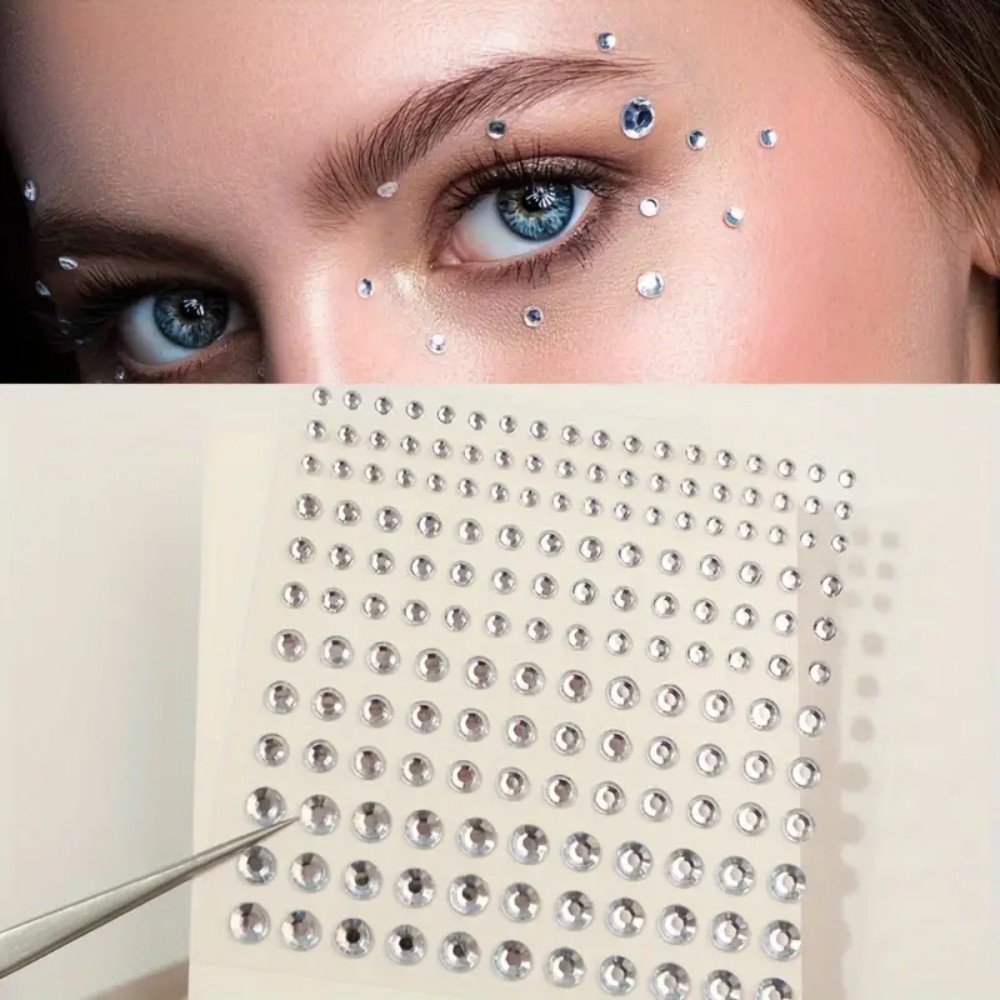 Body Jewelry Labret - 165 pçs adesivos de strass autoadesivos,