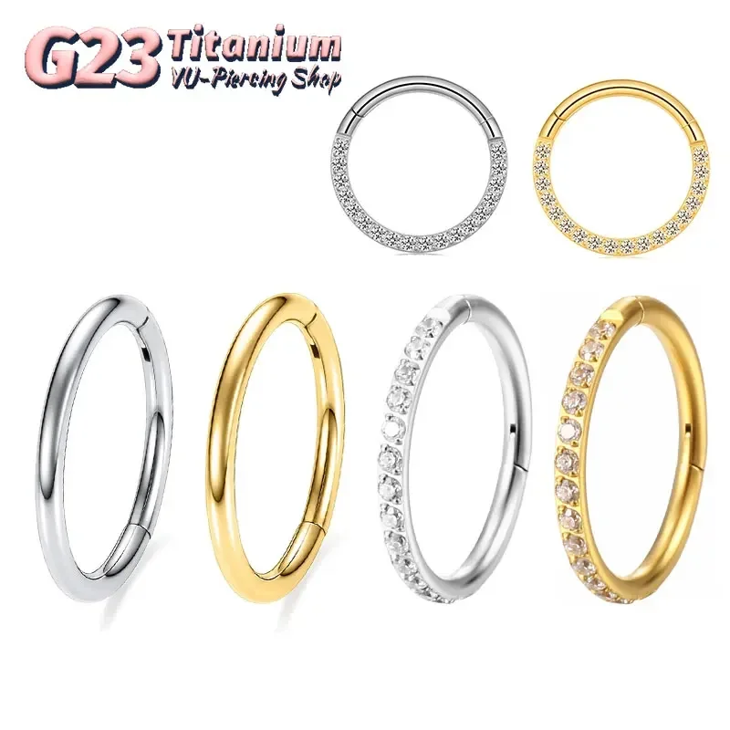 Septum Clicker Ring - Anel de nariz de titânio g23