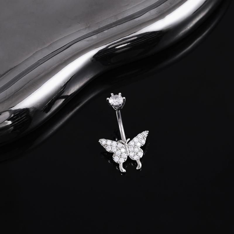 Body Piercing Quality Jewelry - Piercings de Umbigo Borboleta com Zircônia