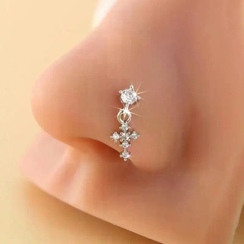Body Jewelry Tunnels - Piercings de nariz pendentes para mulheres,