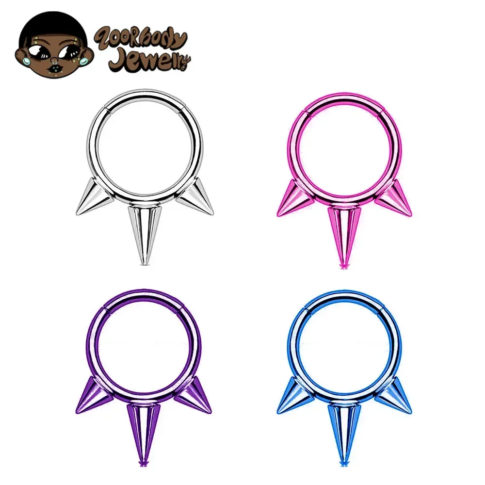 Septum Clicker Ring - Piercing de nariz de titânio g23
