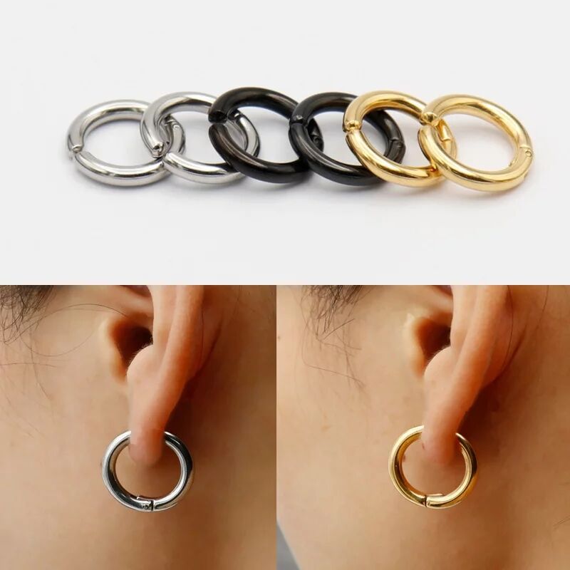Body Jewelry Tunnels - 2/6 peças brincos de argola falsos