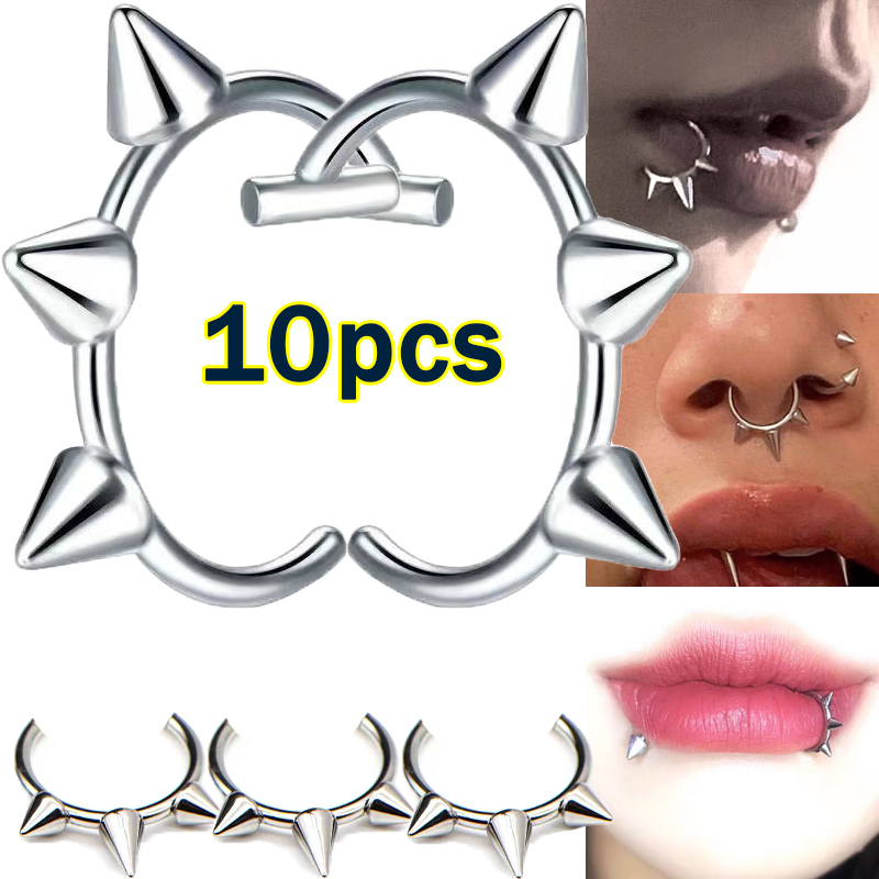 Body Jewelry Labret - Aço Inoxidável C Em Forma Fake