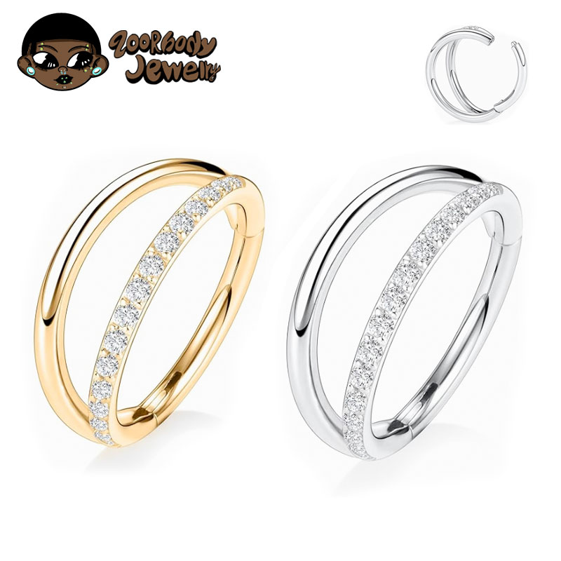 Septum Clicker Ring - Asm f136 titânio 16g lua nariz