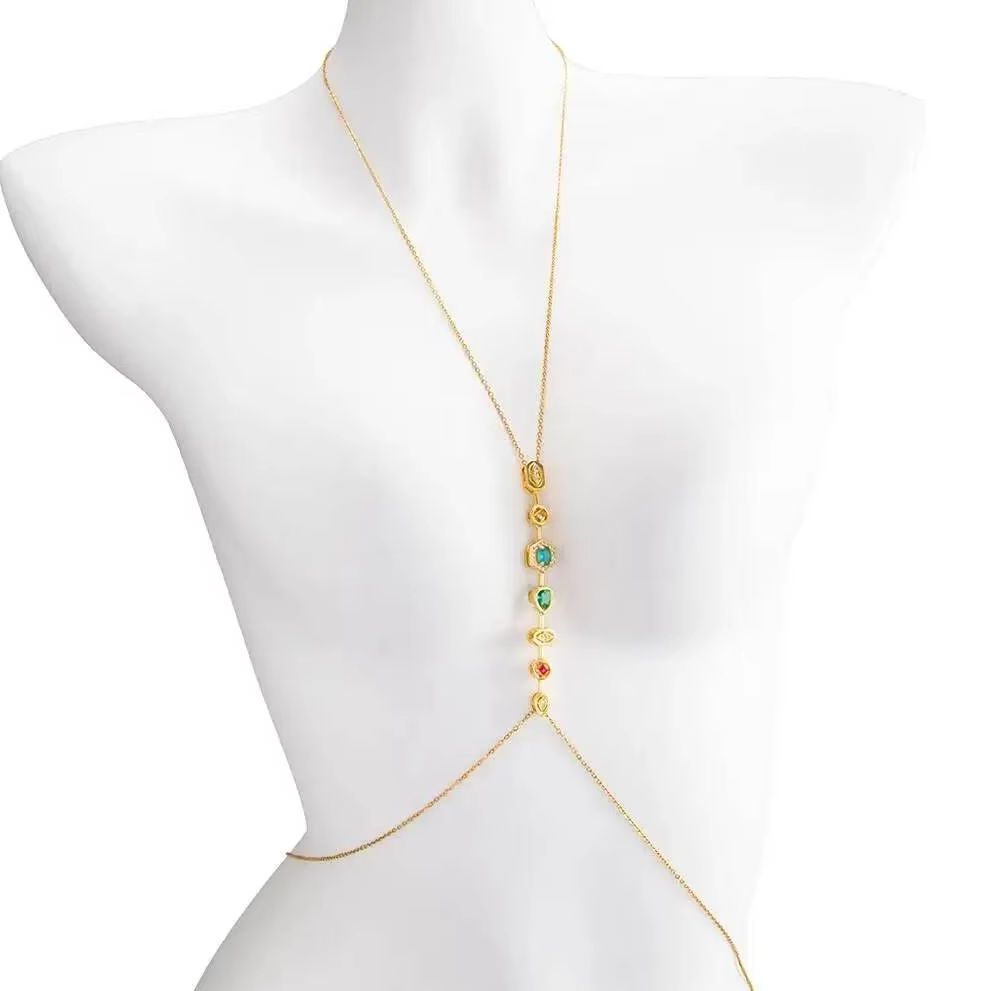 Body Jewelry Chest - Corrente de Cintura e Peito Feminina