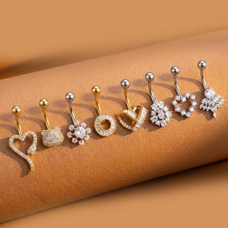 Body Jewelry Tunnels - Piercings de Umbigo Borboleta com Pingente