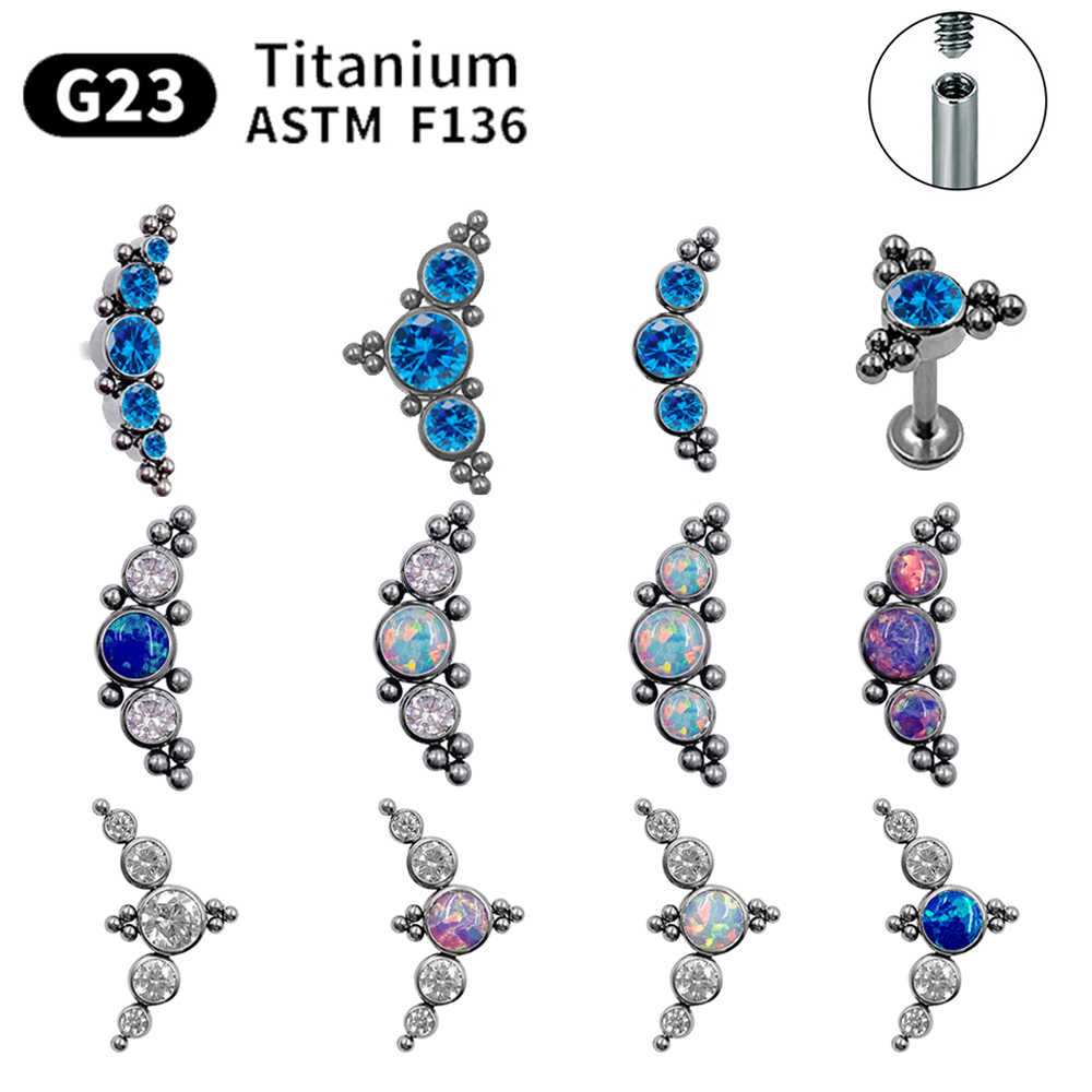 Body Jewelry Labret - Brincos de Titânio G23 para Mulheres,