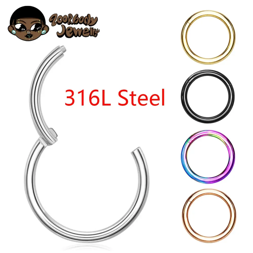 Body Piercing Quality Jewelry - Anel de nariz de aço inoxidável