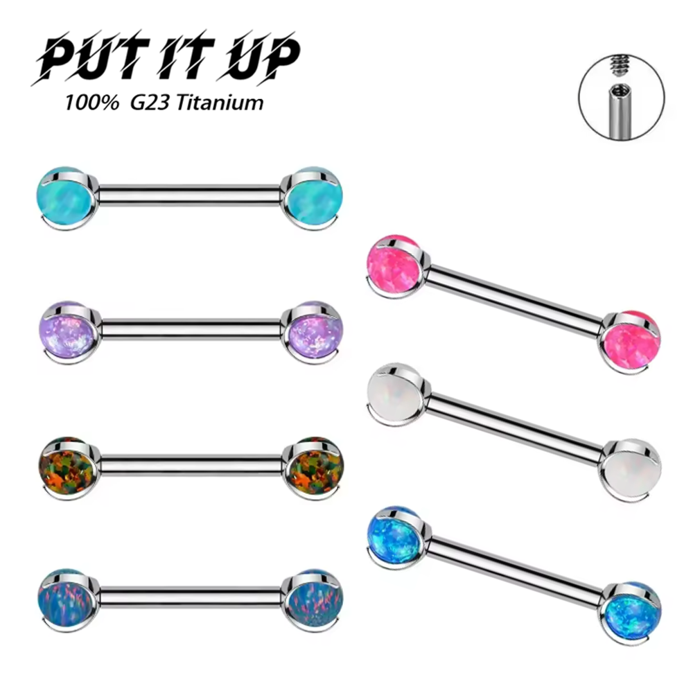 Body Piercing Quality Jewelry - F136 titânio série sonho opala orelha