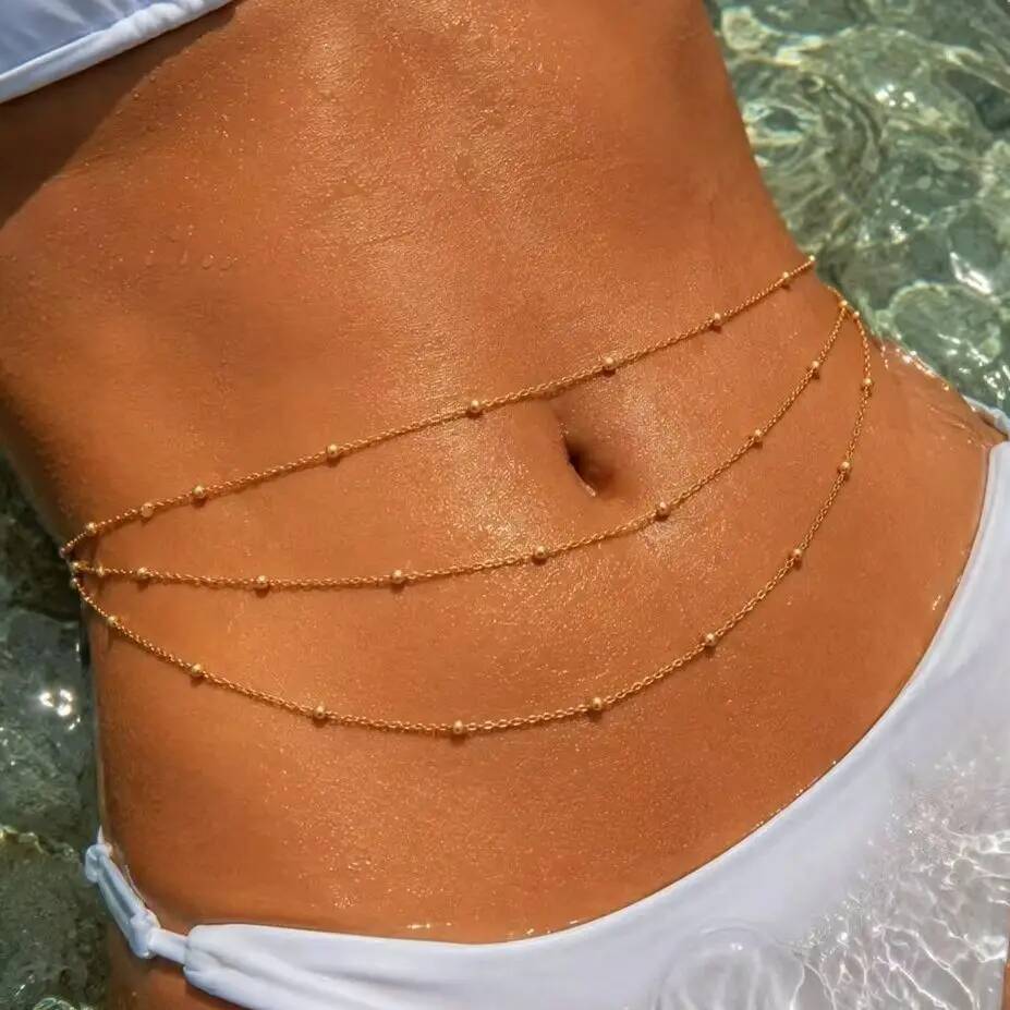 Body Jewelry Waterproof - IngeSight.Z Corrente de Cintura Feminina Boho