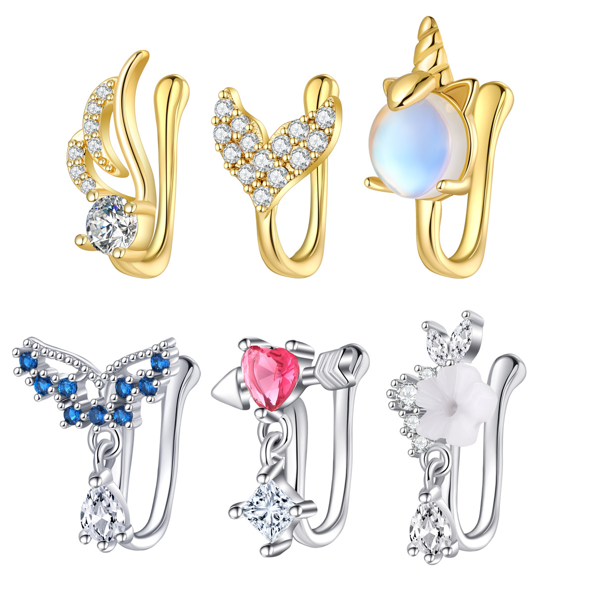 Body Jewelry Nose Ring - Piercing de nariz falso, joia de