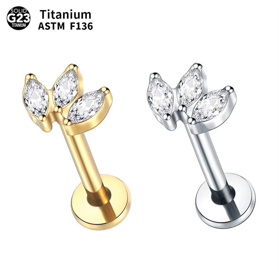 Body Jewelry Labret - 1pc labret piercing titânio lábio studs