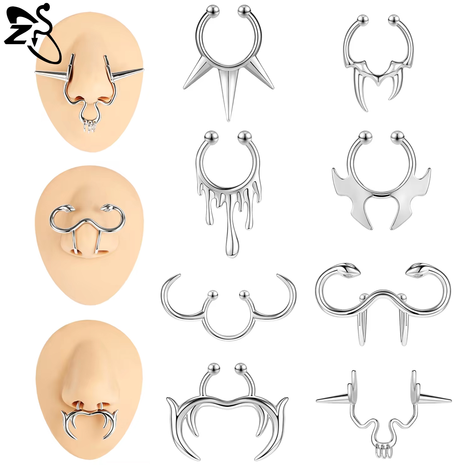 Body Jewelry Nose Ring - Zs 1 peça punk stlye falso