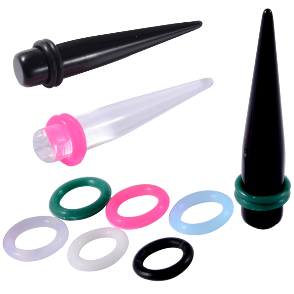 Body Jewelry Tunnels - 20 pces 1mm-22mm borracha orelha taper