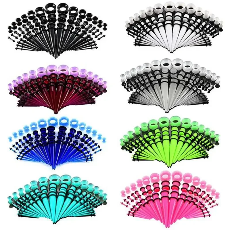 Body Jewelry Tunnels - Acrílico Ear Stretching Kit, Tapered Ear