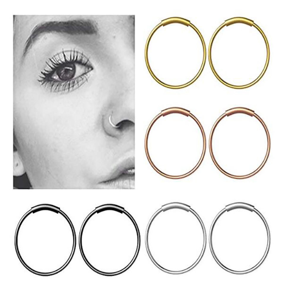 Body Jewelry Nose Ring - 3 peças/lote Argolas Contínuas Sem Costura
