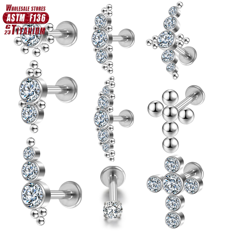Septum Clicker Ring - Titânio Septo Tragus Piercing para Mulheres,
