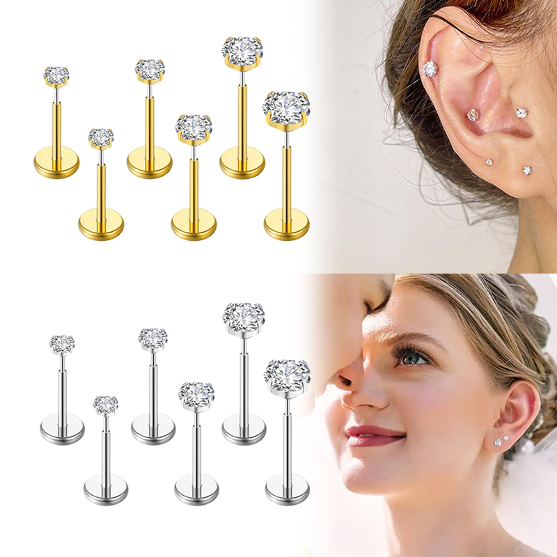 Body Jewelry Nose Ring - Piercings Cirúrgicos de Aço Inoxidável 20G/18G/16G