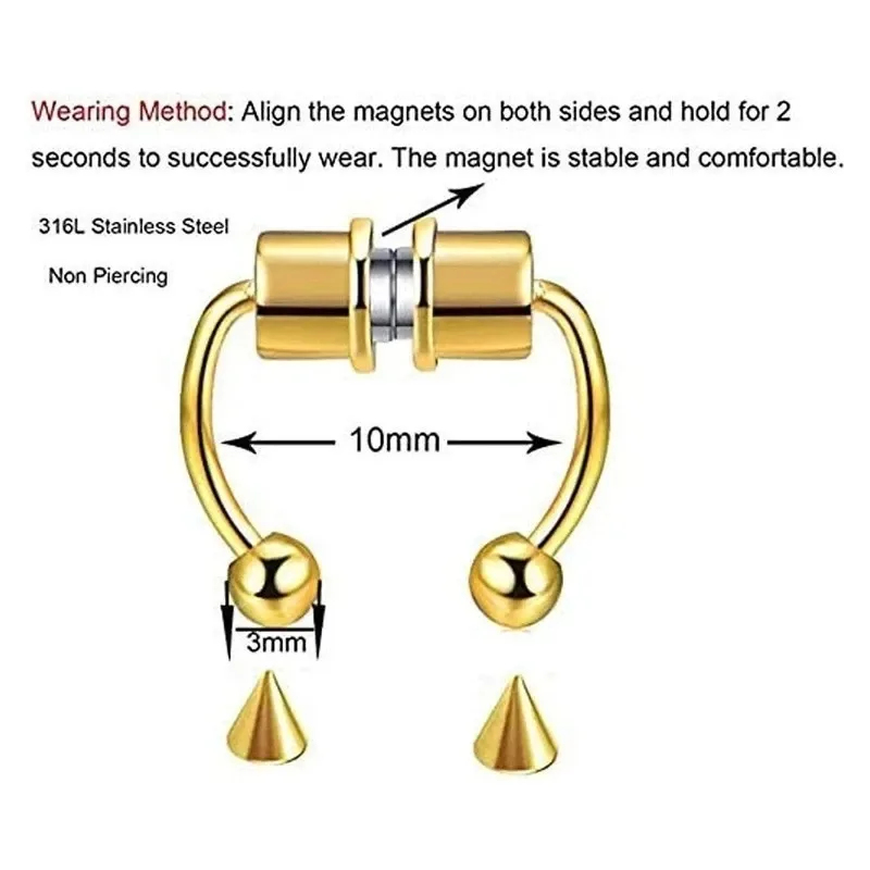 Anéis de nariz magnéticos fals - Body Jewelry Nose Ring avaliação e preço