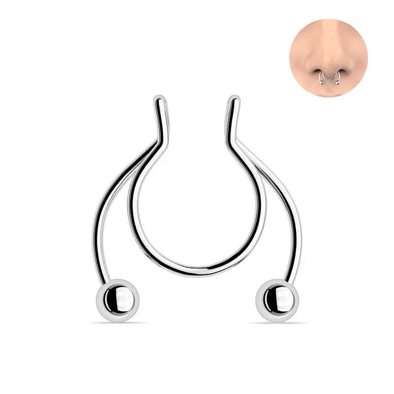 Anel de nariz falso em forma d - Body Jewelry Nose Ring avaliação e preço