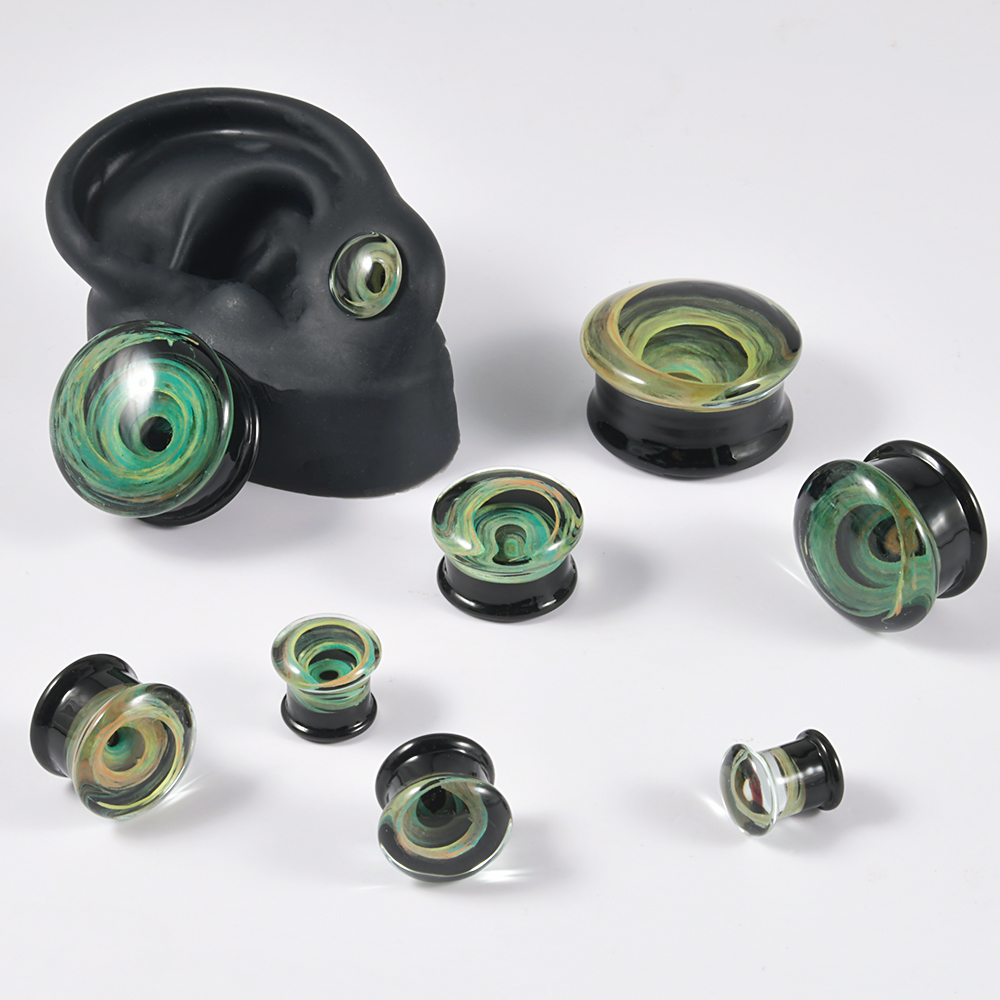 Par de Plugs de Orelha de Vidr - Body Piercing Quality Jewelry avaliação e preço