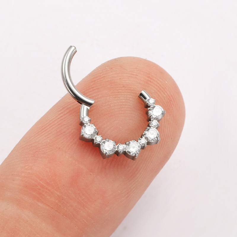 ASTM F136 TItanium Daith Click - Septum Clicker Ring avaliação e preço