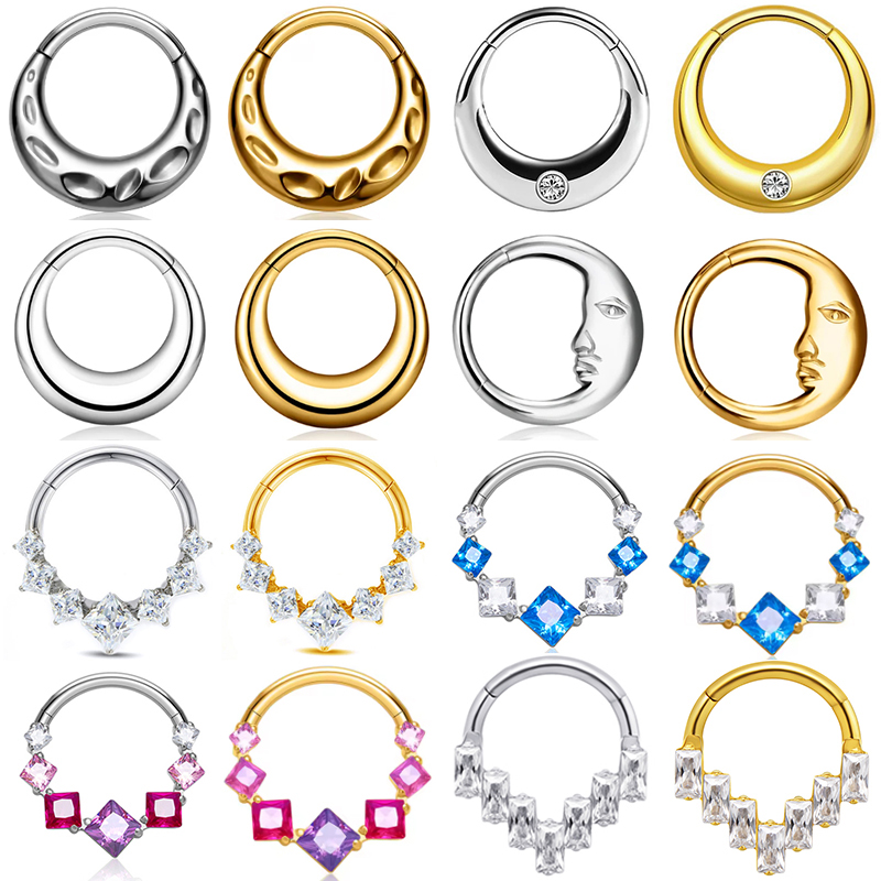 1 Peça Titânio ASTM F136 G23 A - Septum Clicker Ring avaliação e preço