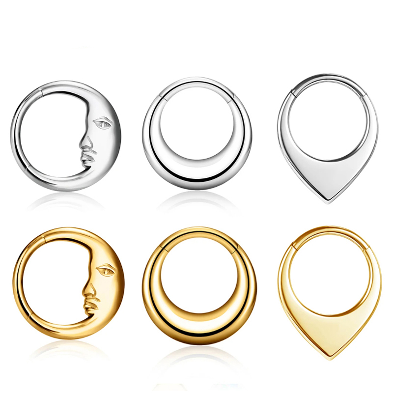 1 Peça Titânio ASTM F136 G23 A - Septum Clicker Ring avaliação e preço