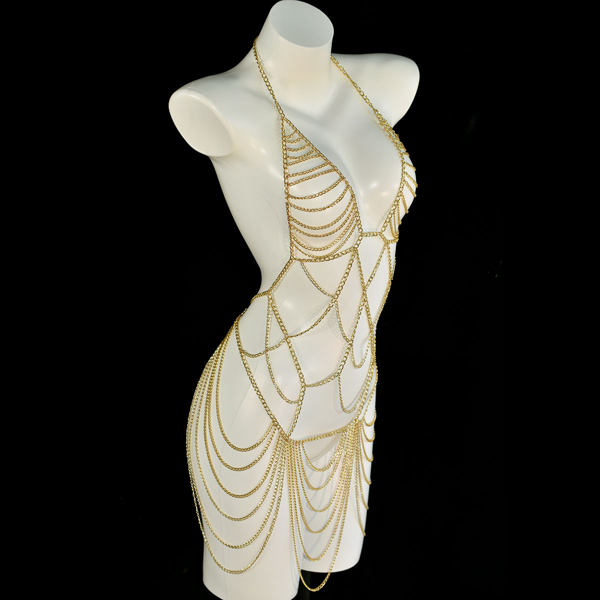 Indústria pesada luxuoso longo - Body Jewelry Dress avaliação e preço