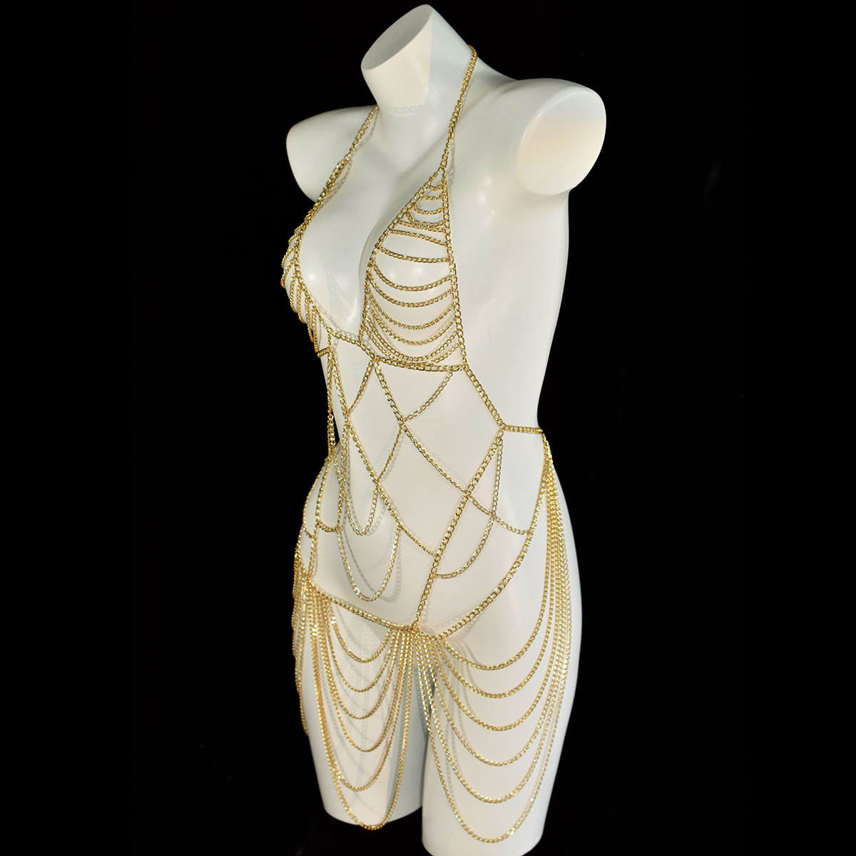 Indústria pesada luxuoso longo - Body Jewelry Dress avaliação e preço