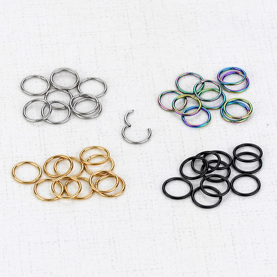 1 peça g23 titânio articulado  - Septum Clicker Ring avaliação e preço