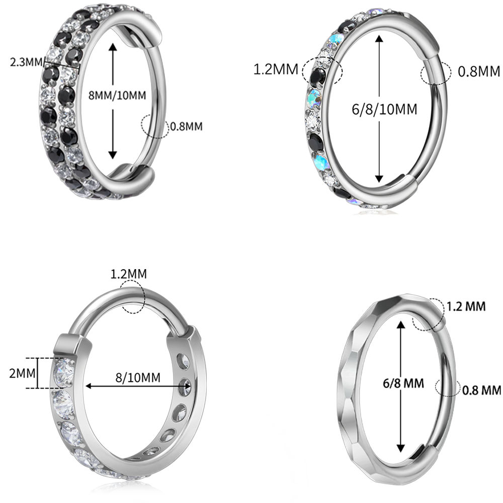 Anel Segmentado de Titânio G23 - Septum Clicker Ring avaliação e preço