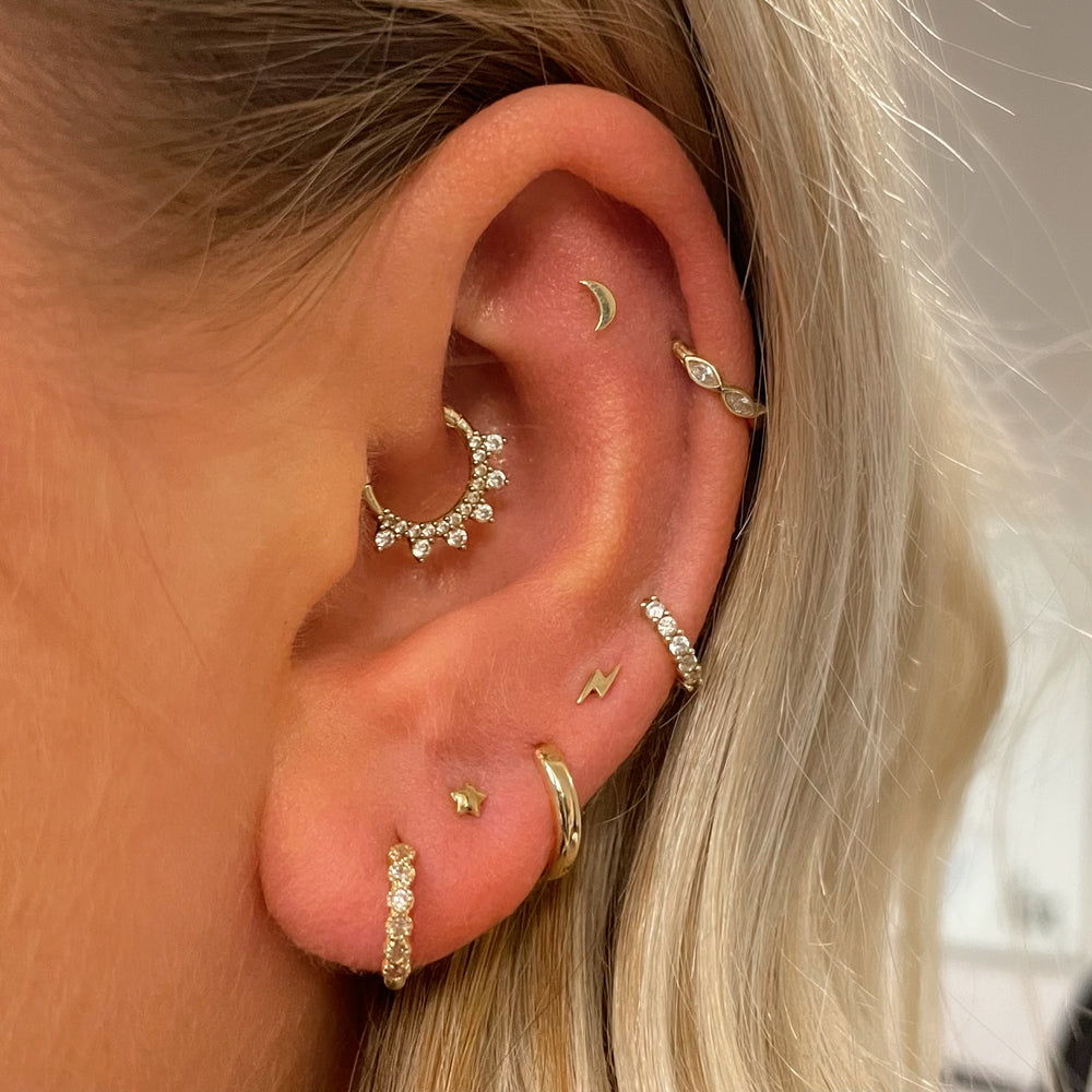 Estrela lua cartilagem brincos - Body Jewelry Labret avaliação e preço