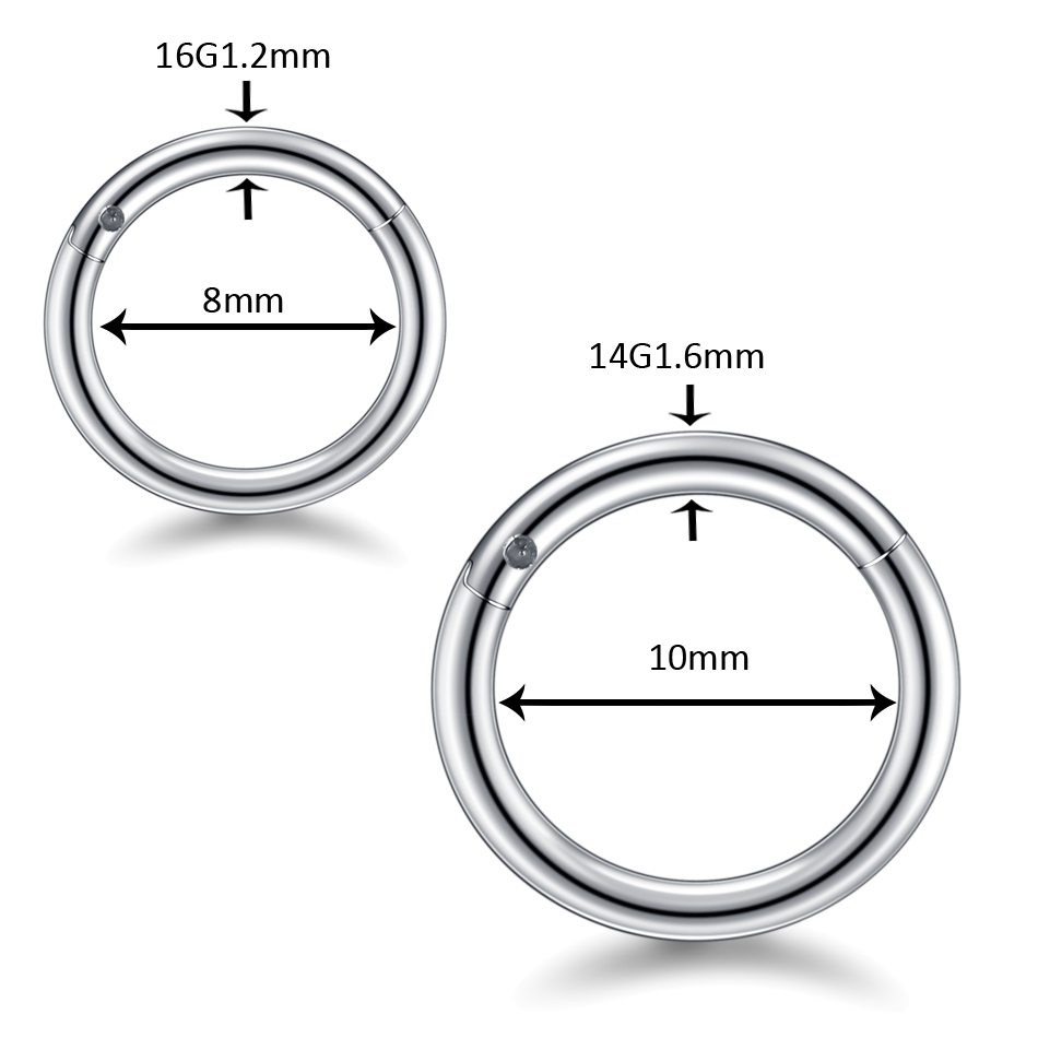 Anel de nariz com segmento art - Septum Clicker Ring avaliação e preço