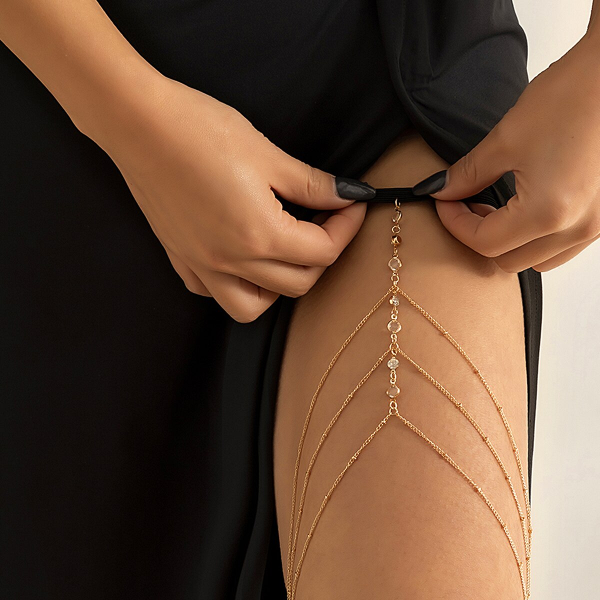 Boho elástico de cristal perna - Body Jewelry Dress avaliação e preço