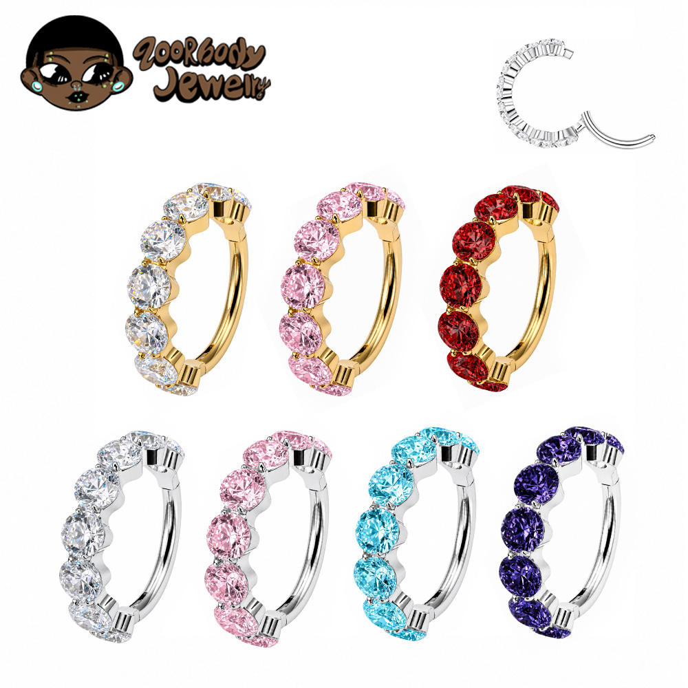 ZOOR F136 Titânio Luxuoso com  - Septum Clicker Ring avaliação e preço