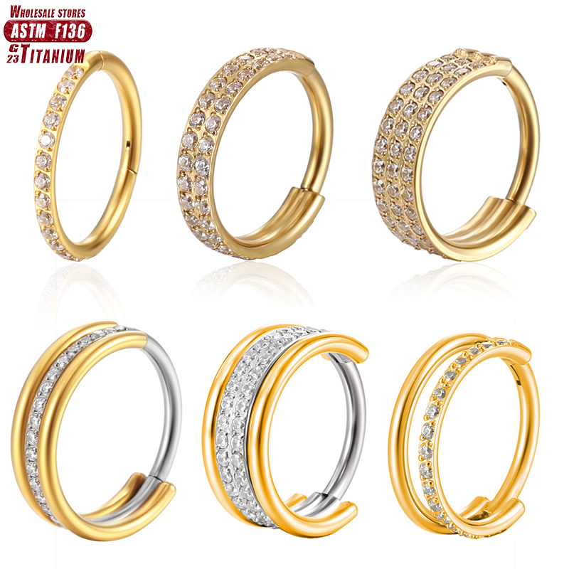Anel de nariz de titânio f136, - Septum Clicker Ring avaliação e preço