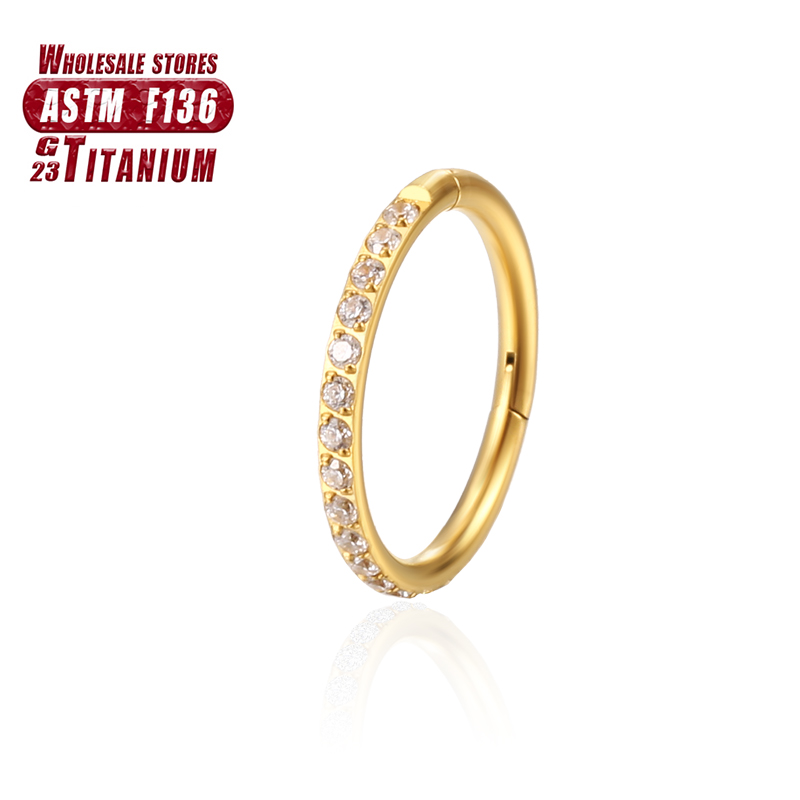 Anel de nariz de titânio f136, - Septum Clicker Ring avaliação e preço