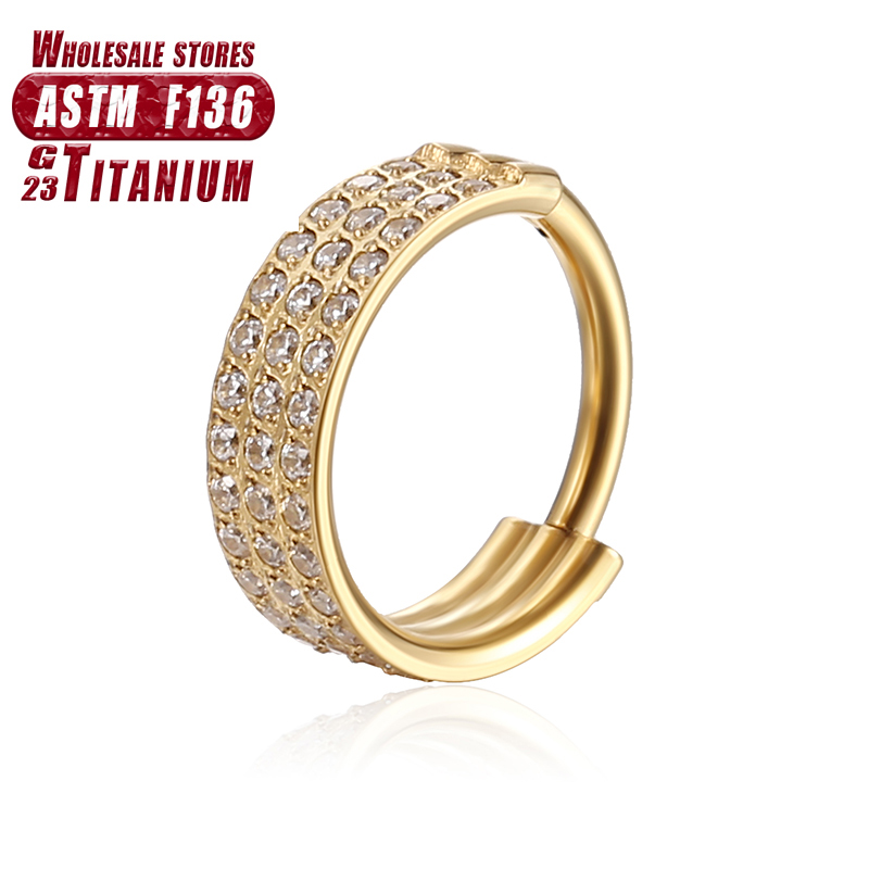 Anel de nariz de titânio f136, - Septum Clicker Ring avaliação e preço