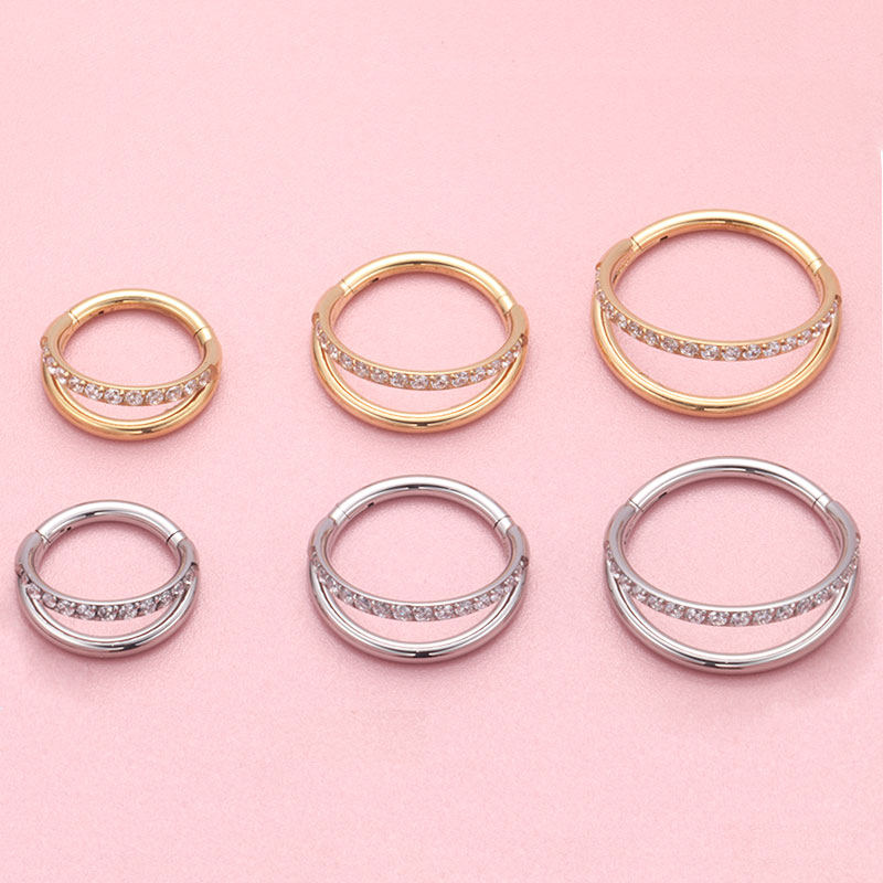 Asm f136 titânio 16g lua nariz - Septum Clicker Ring avaliação e preço