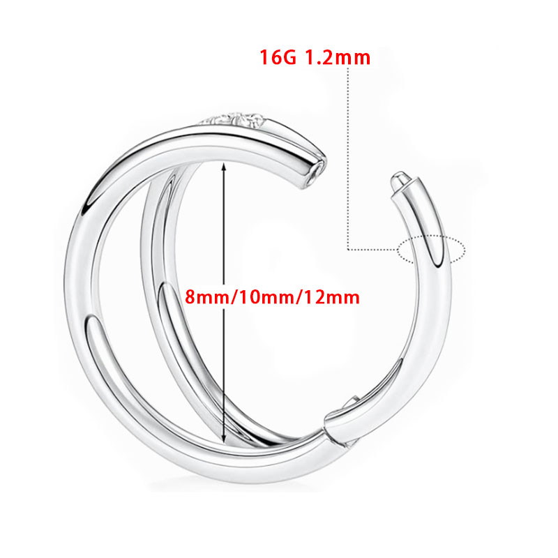 Asm f136 titânio 16g lua nariz - Septum Clicker Ring avaliação e preço