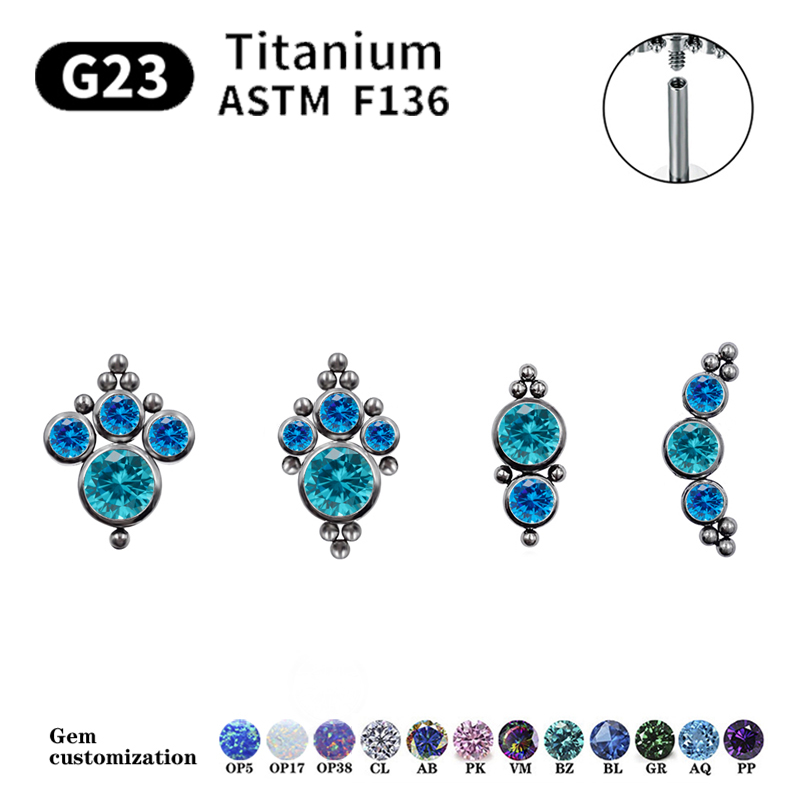 Brincos de Titânio G23 para Mu - Body Jewelry Labret avaliação e preço
