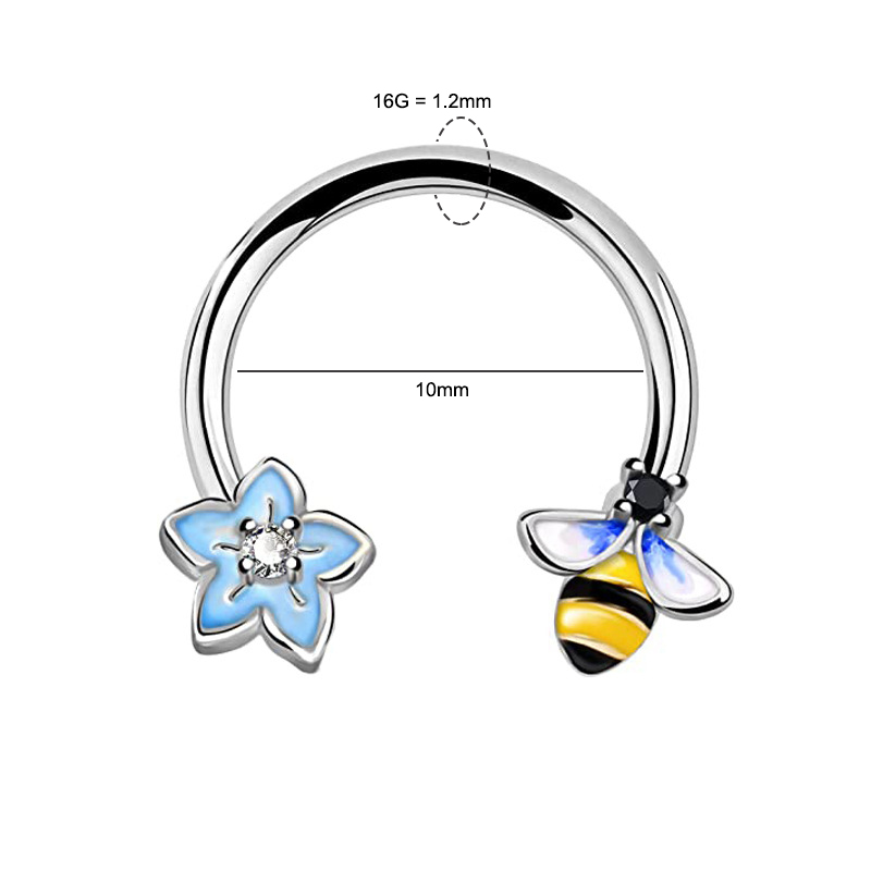 Argola de Septo 16G, Joia para - Body Jewelry Nose Ring avaliação e preço