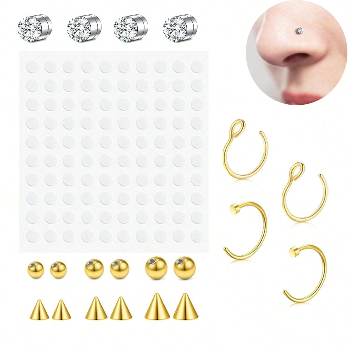 Anéis de nariz falsos, septo f - Body Jewelry Nose Ring avaliação e preço