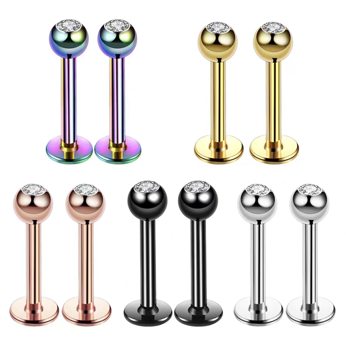 Piercing de Aço Cirúrgico 16G  - Body Jewelry Labret avaliação e preço