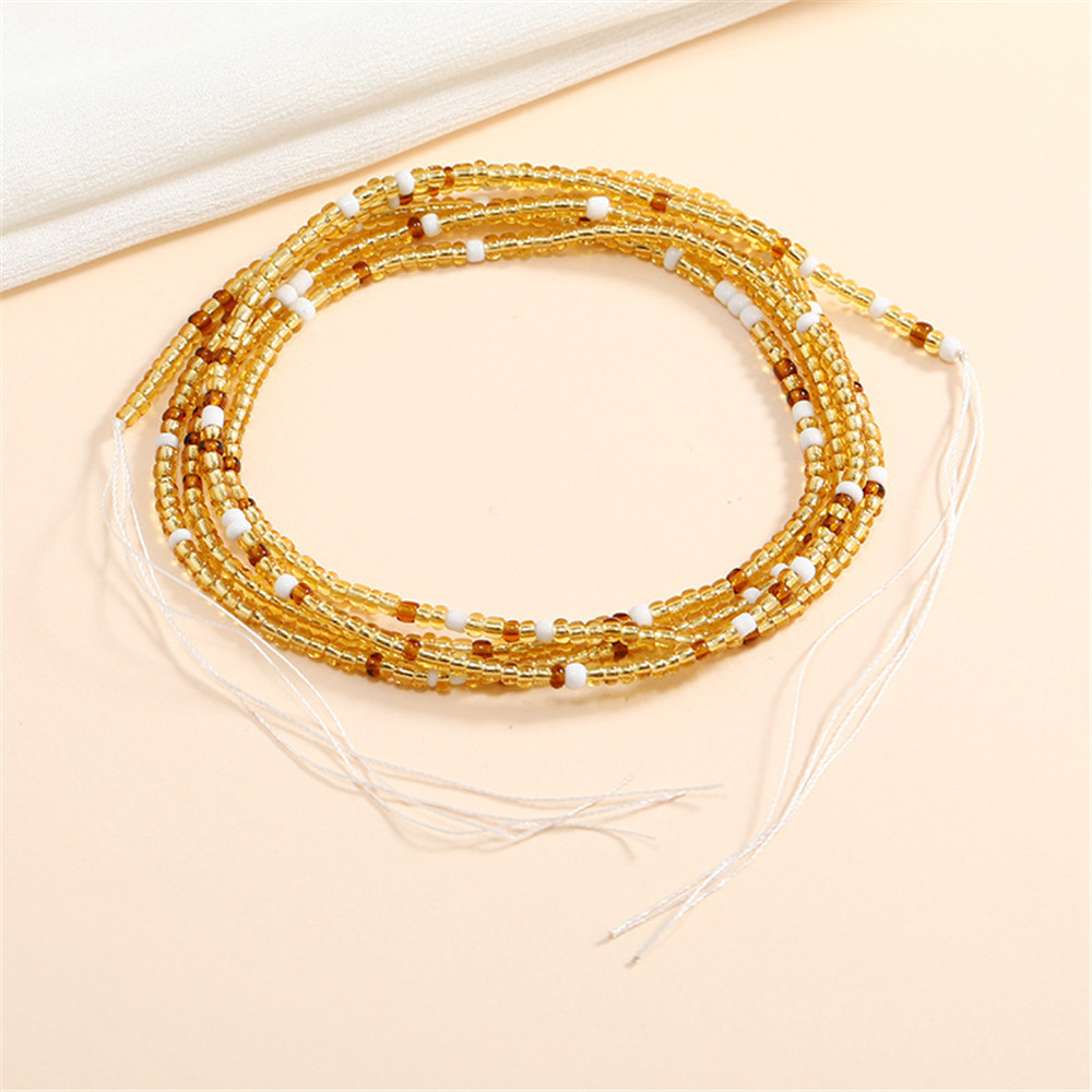 Boêmio colorido frisado cintur - Body Jewelry Plus avaliação e preço
